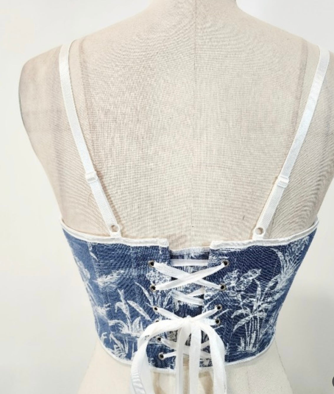 Denim corset